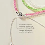Astrid & Miyu October Tourmaline bracelet perles or blanc