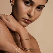 Astrid & Miyu Illusion bracelet double chaîne doré fin