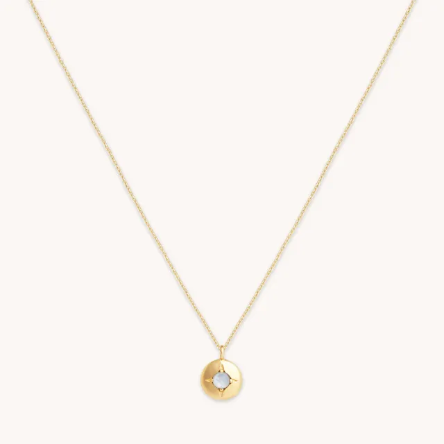 Astrid & Miyu June Moonstone Birthstone collier or massif