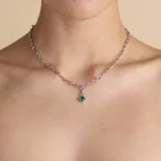 Astrid & Miyu May Clip Charm agate verte argent