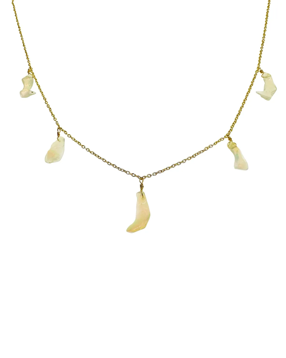 Le Fourbi de Capucine N88 collier opale 42 cm
