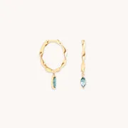 Astrid & Miyu Twist Large Hoops créoles or massif torsadé