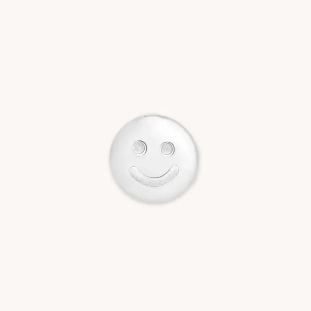 Astrid & Miyu Smiley Click charm or blanc 9k sourire