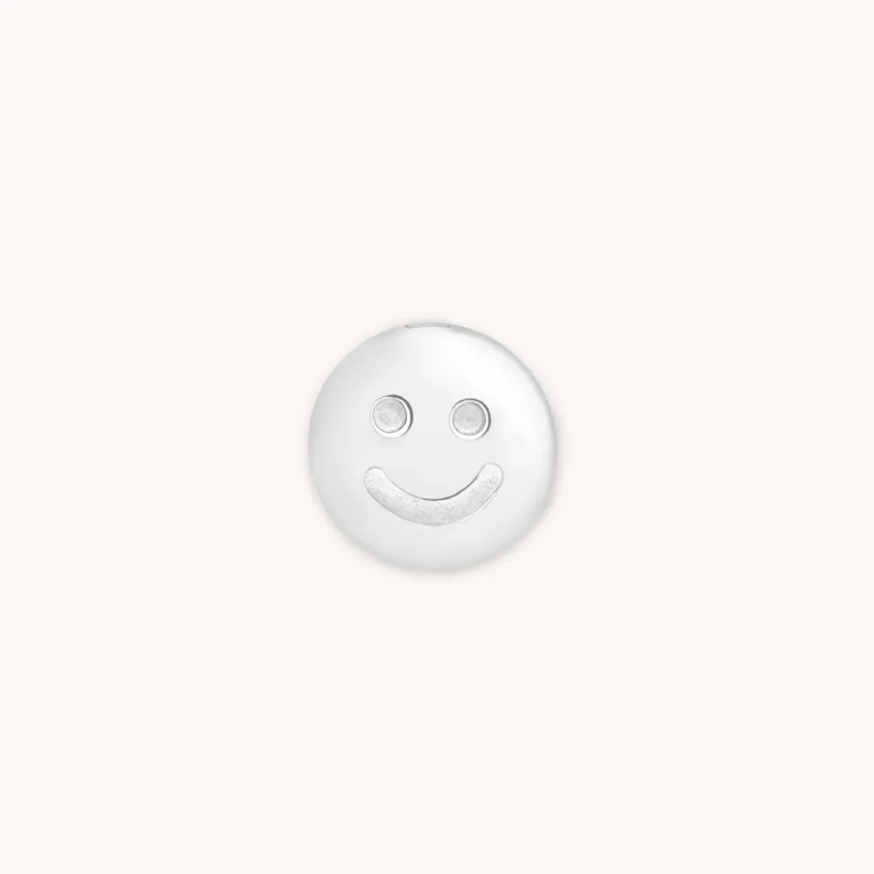 Astrid & Miyu Smiley Click charm or blanc 9k sourire