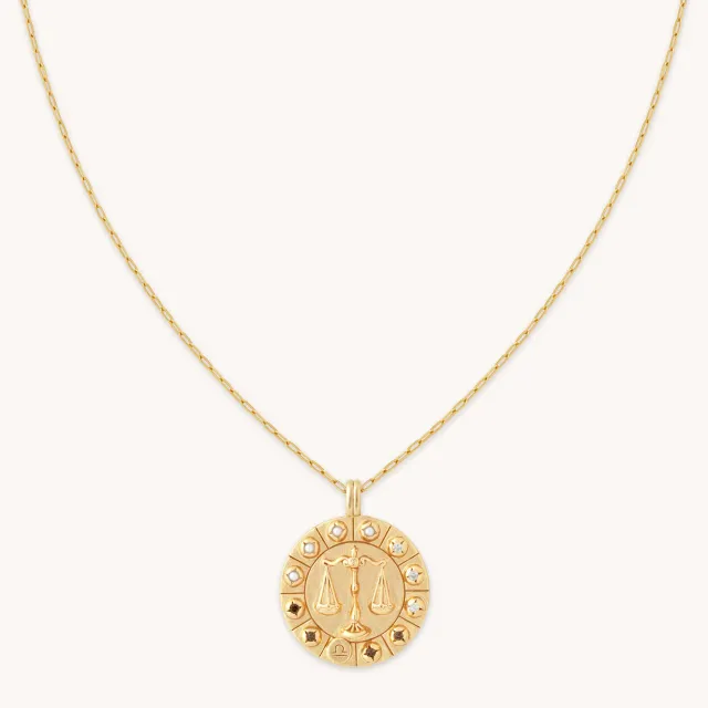 Astrid & Miyu Libra Bold Zodiac collier or