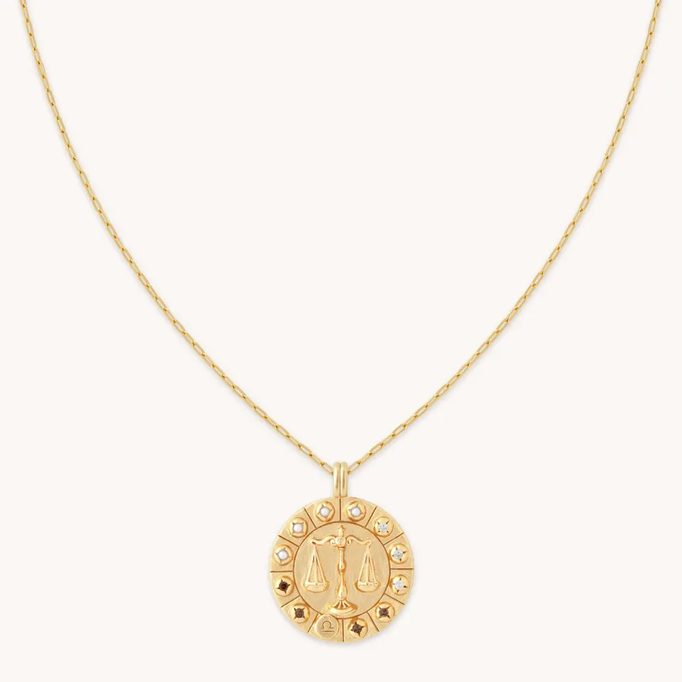 Astrid & Miyu Libra Bold Zodiac collier or