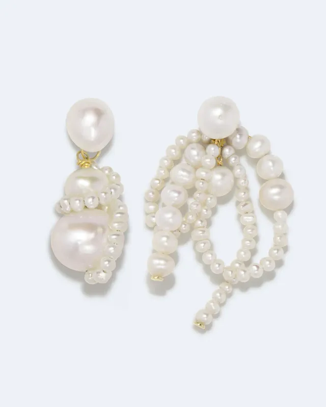 Completedworks Somerset boucles perles vermeil recyclé