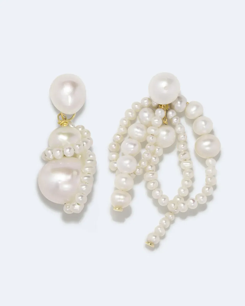 Completedworks Somerset boucles perles vermeil recyclé