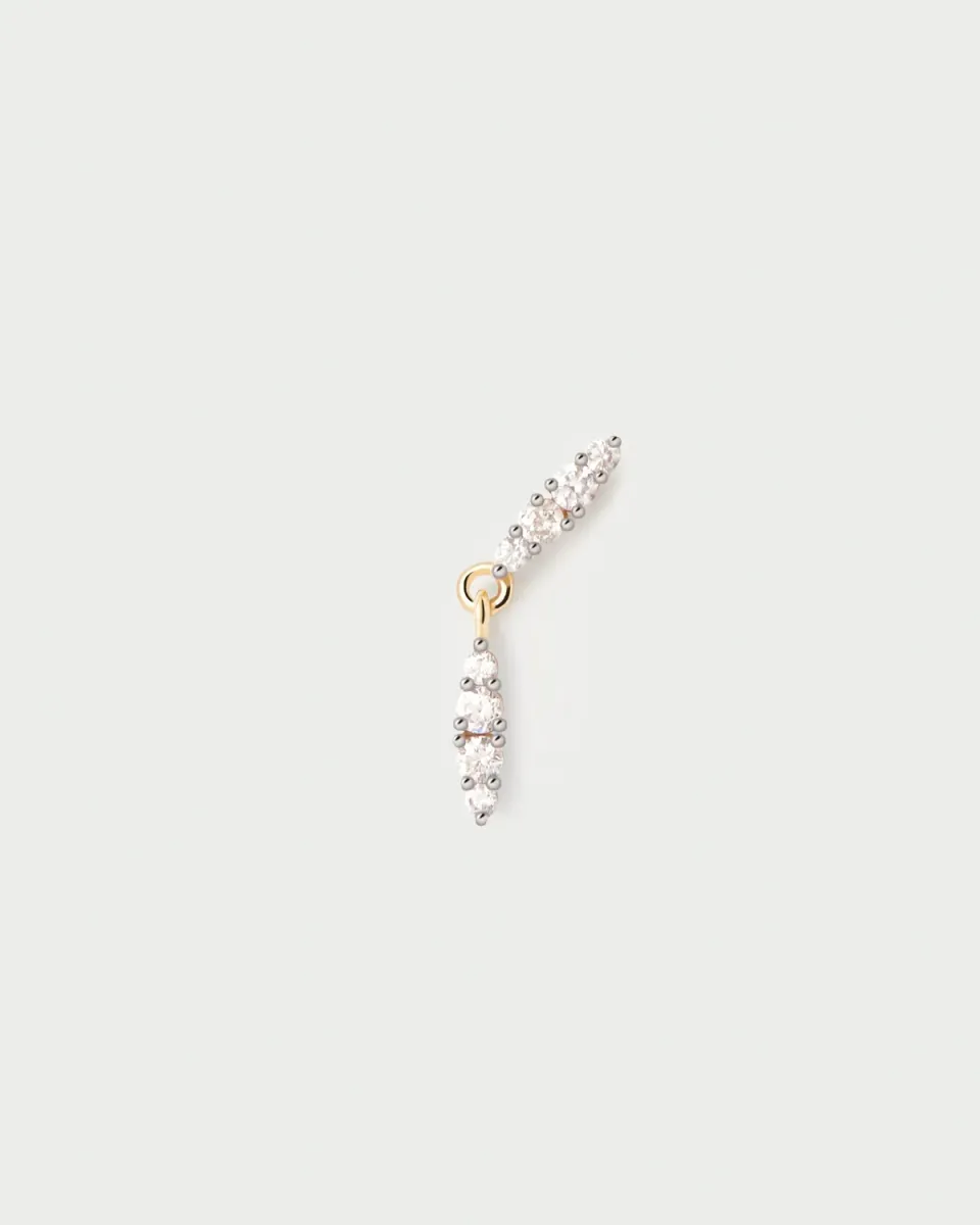 PDPAOLA Spice mono boucle plaqué or zirconia