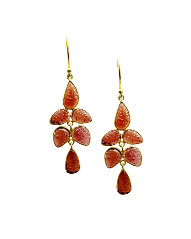 Le Fourbi de Capucine G17 boucles argent doré grenat