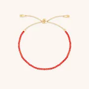 Astrid & Miyu Topaz April bracelet perles or massif