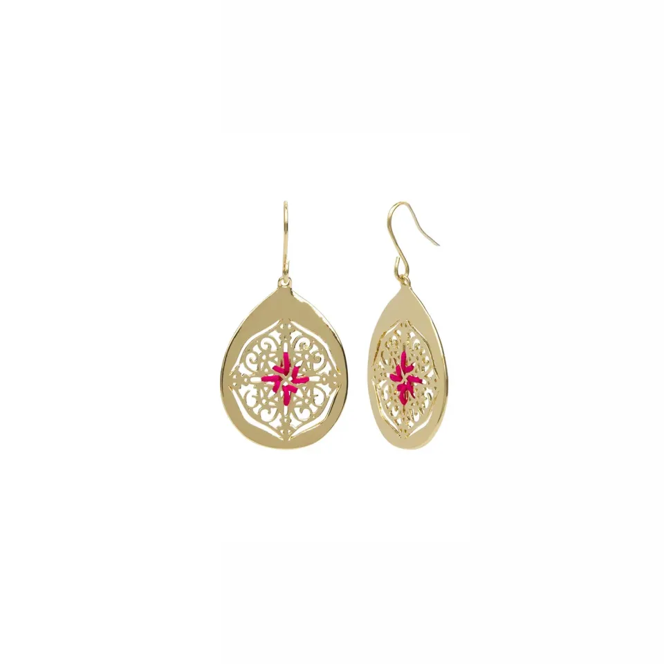 Nao de Paris Talisman boucles d'oreilles fuchsia satin