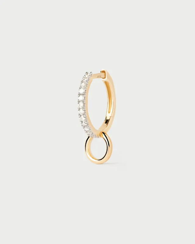 PDPAOLA Circle mono-créole or diamants 0.1 ct