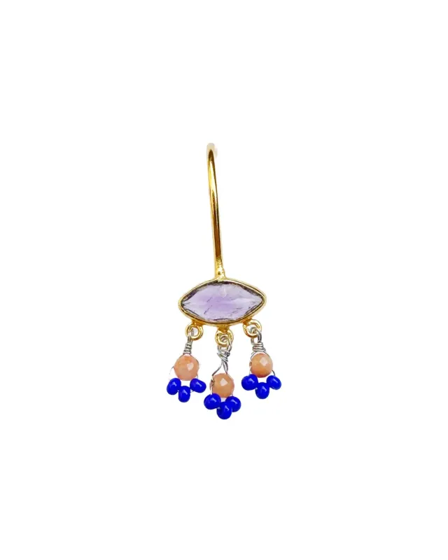 Le Fourbi de Capucine P55 boucles d'oreilles améthyste grenat