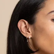 Astrid & Miyu Cluster Topaz anneau daith or massif topaze