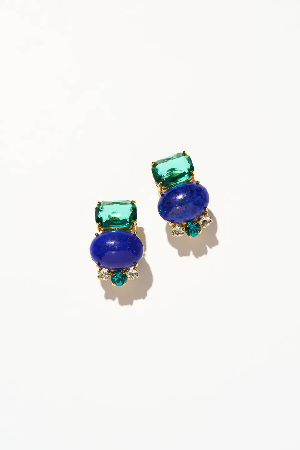 Philippe Ferrandis Castiglione boucles clips lapis malachite