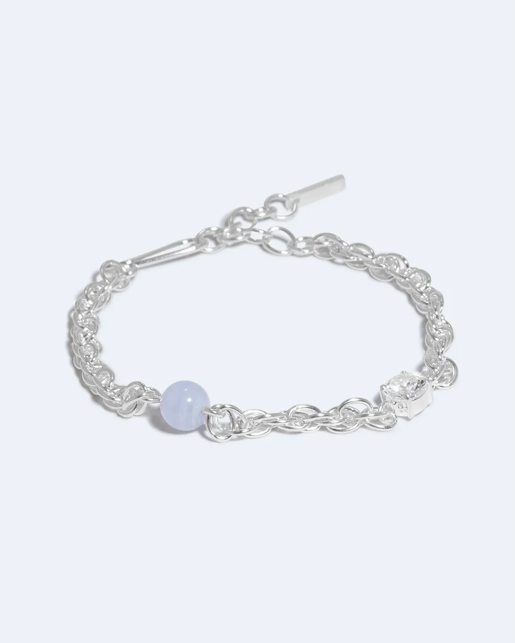 Completedworks Nebula Bind bracelet argent agate bleue