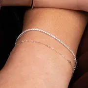 Astrid & Miyu Topaz Charm bracelet or blanc topaze