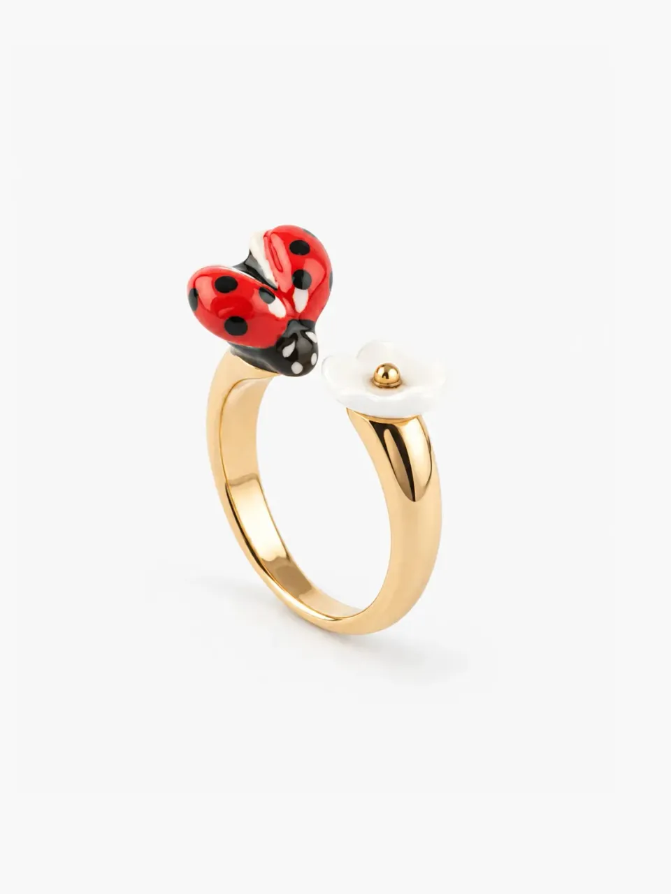 Nach Bijoux FaceToFace coccinelle bague ajustable dorée