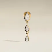 Astrid & Miyu Diamond Pear Curved piercing or jaune poire