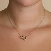 Astrid & Miyu Orbit Crystal Pendant collier or cristal