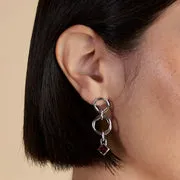 Astrid & Miyu Garnet January breloque clip argent grenat