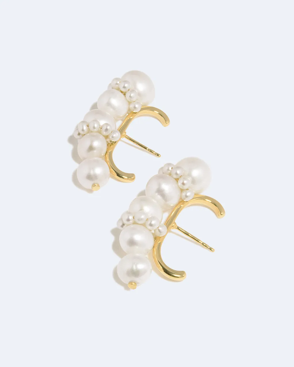 Completedworks Birds of a Feather II ear climbers perle vermeil