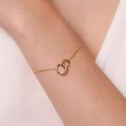 Astrid & Miyu Orbit Crystal bracelet cristal doré