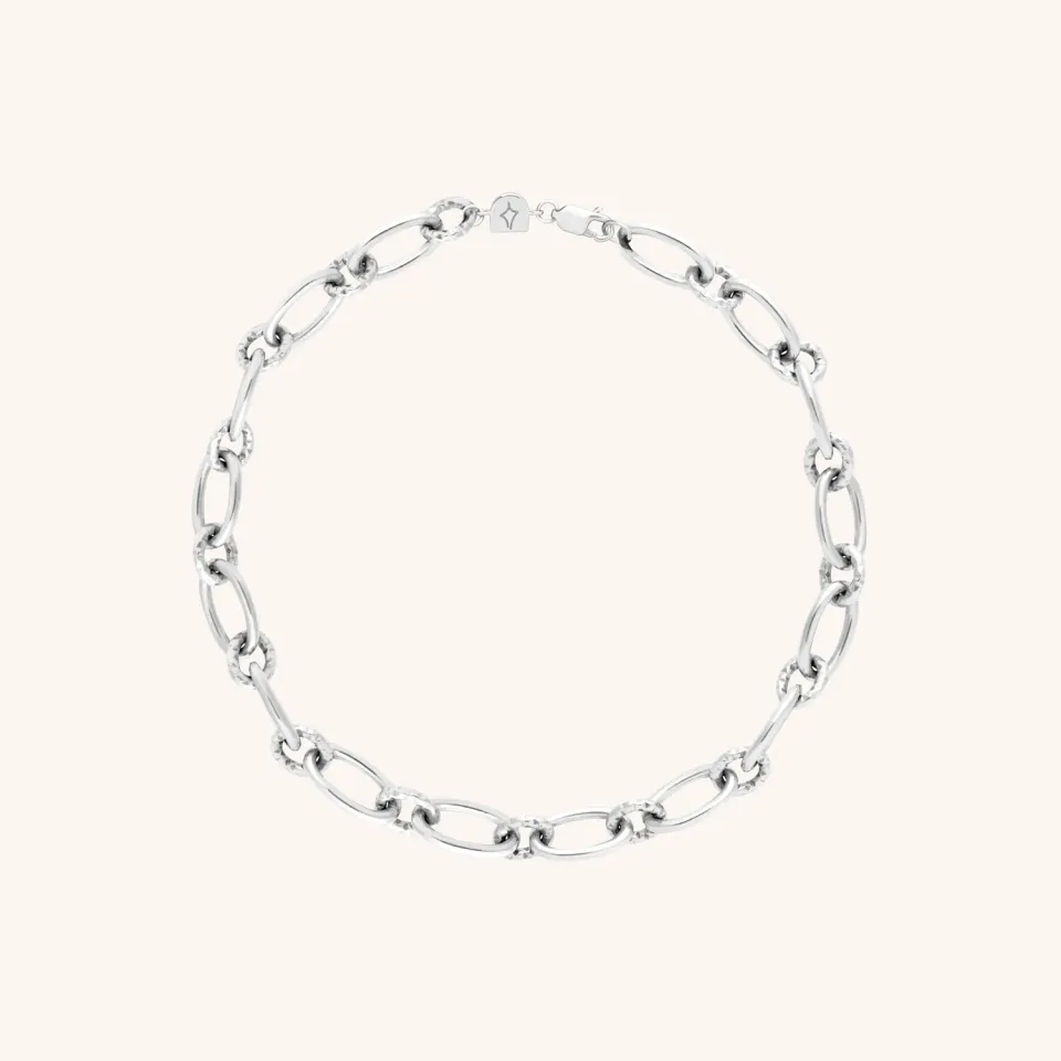 Astrid & Miyu Bold Link bracelet argent mailles
