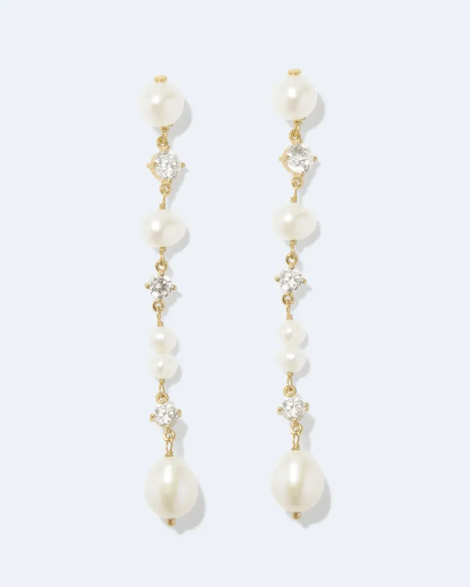 Completedworks Moontide boucles d'oreilles perle zirconia