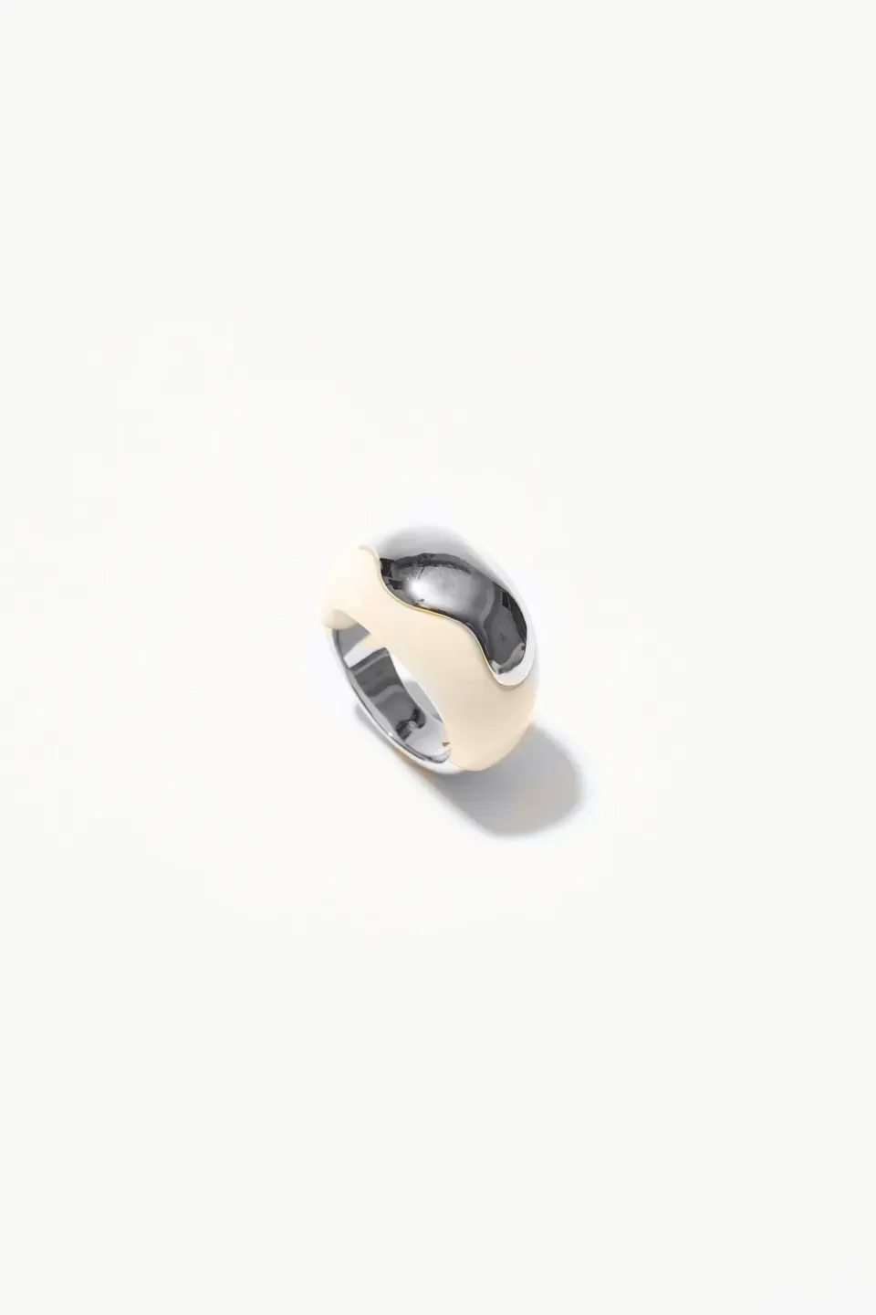 Philippe Ferrandis Waves vague fine bague résine doré noir