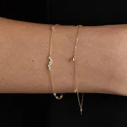 Astrid & Miyu Cosmic Star Charm bracelet or massif étoile