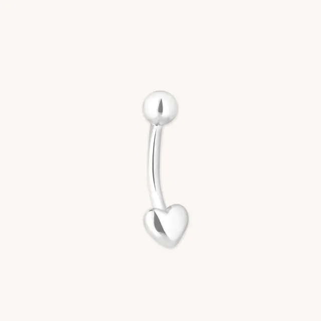 Astrid & Miyu Rook piercing cœur or blanc massif
