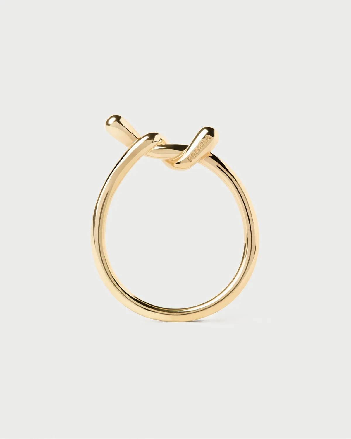 PDPAOLA Twist bague dorée fine 2 mm