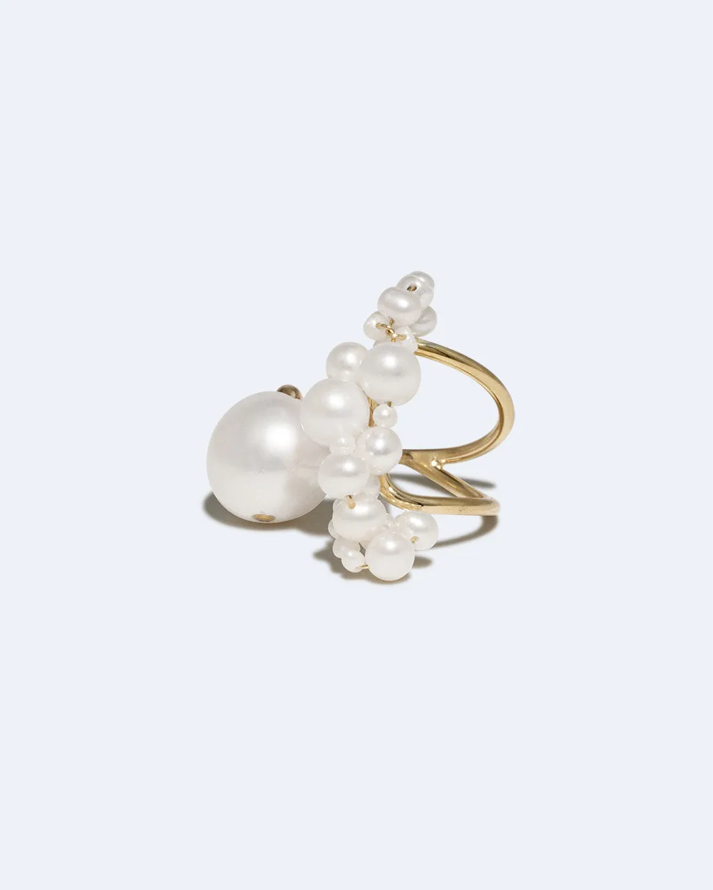 Completedworks Speaking bague perle vermeil taille L