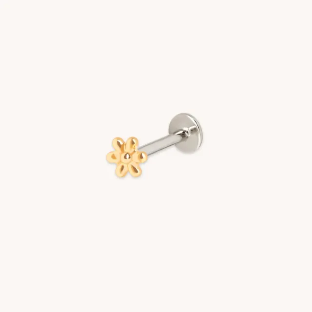 Astrid & Miyu Flower piercing titane doré fleur