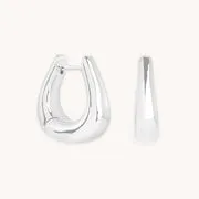 Astrid & Miyu Saddle Small Hoops créoles argent