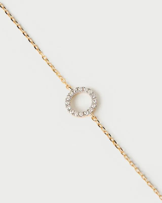 PDPAOLA Circle bracelet or diamants 0,07 carat 15-18 cm