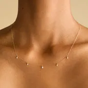Astrid & Miyu Diamond Charm collier or massif diamant