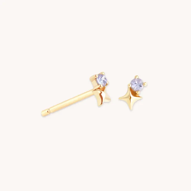 Astrid & Miyu December boucles tanzanite or massif