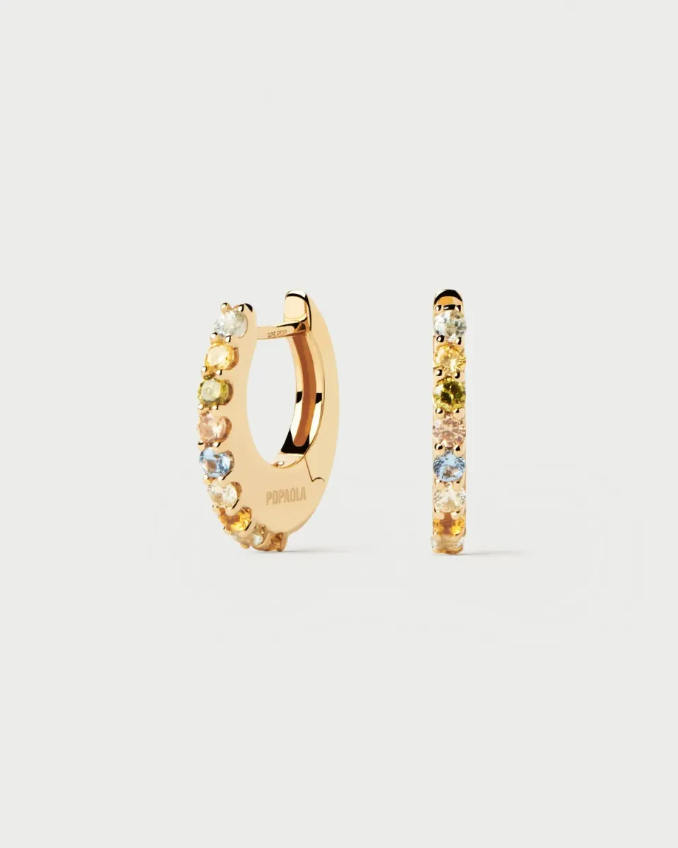 PDPAOLA Vivi créoles multicolores zirconia