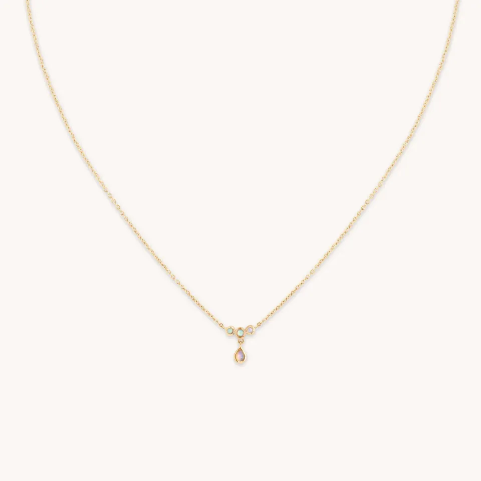 Astrid & Miyu Opal Cluster collier opale or massif