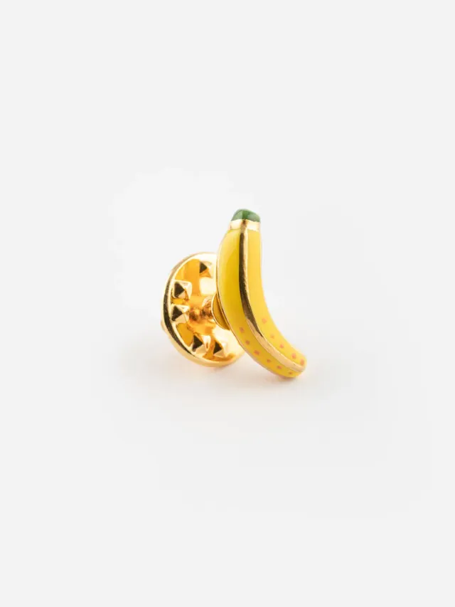 Nach Bijoux Pins' banane broche porcelaine dorée