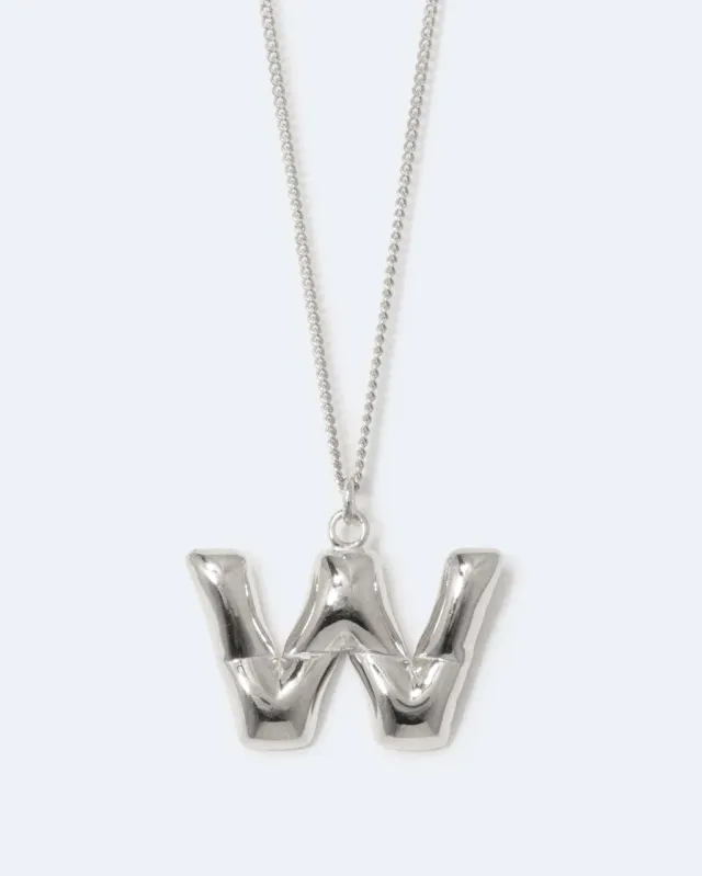 Completedworks Classicworks W collier argent initial