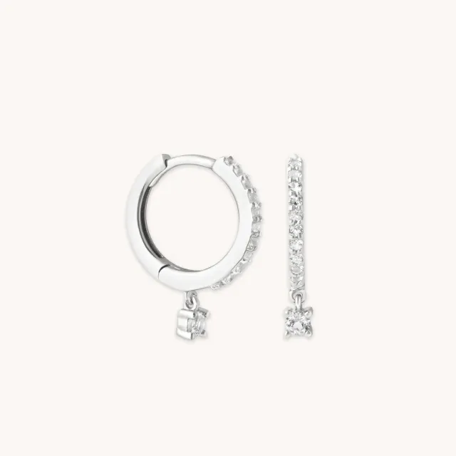 Astrid & Miyu Topaz Charm créoles topaze or blanc massif