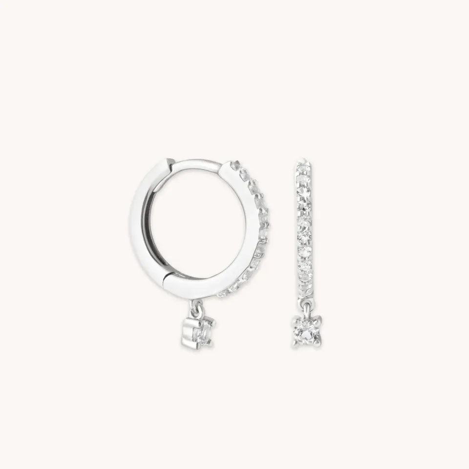Astrid & Miyu Topaz Charm créoles topaze or blanc massif