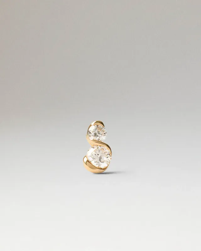PDPAOLA Venus mono boucle Dafne or 18 carats diamant