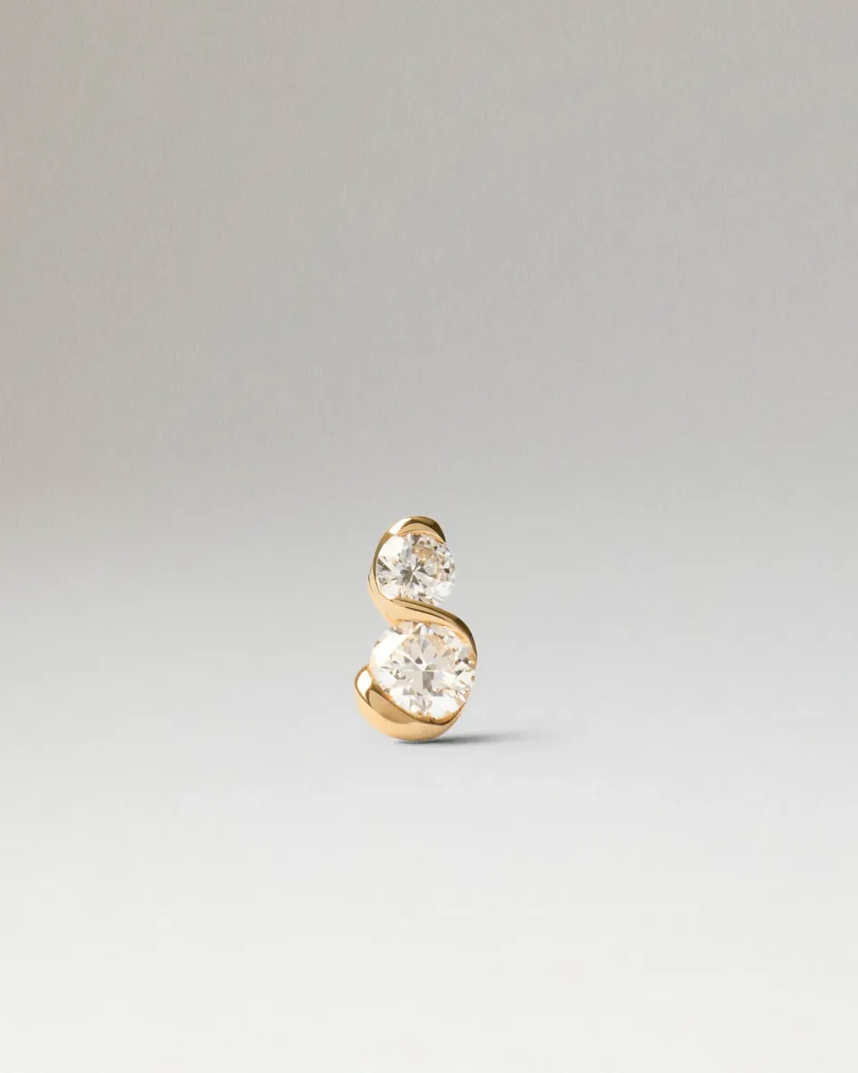 PDPAOLA Venus mono boucle Dafne or 18 carats diamant
