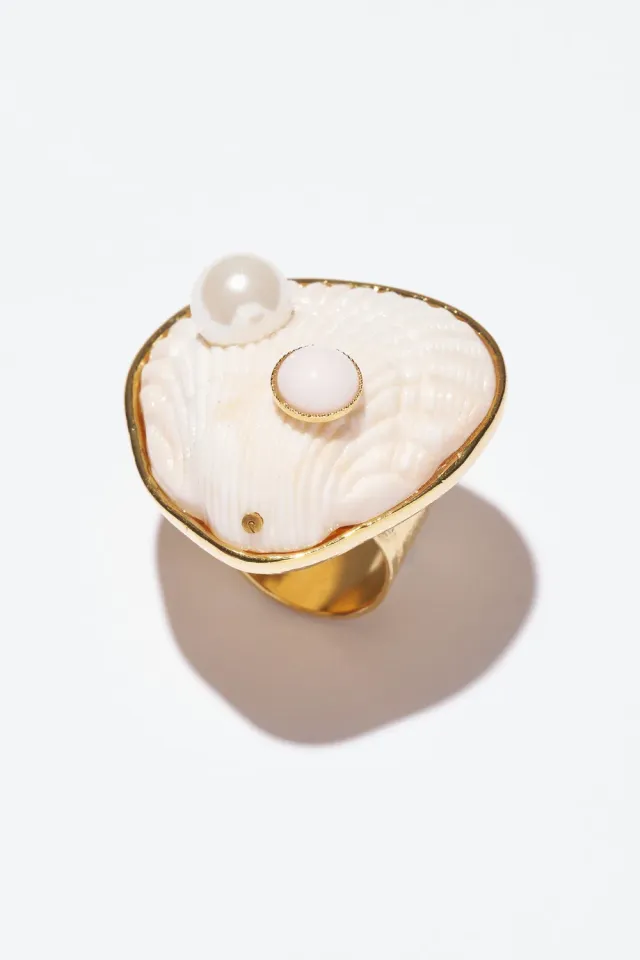 Philippe Ferrandis Corfou bague coquille dorée