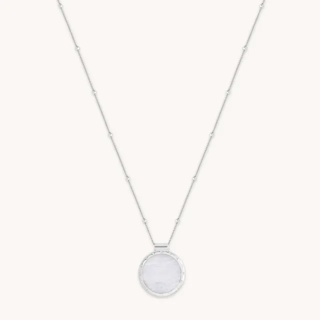 Astrid & Miyu Blue Lace Agate collier argent agate